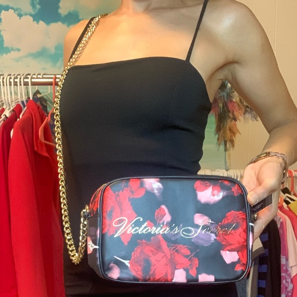 Victoria's Secret Handbags - Victoria Secret Floral Chain a Strap Crossbody